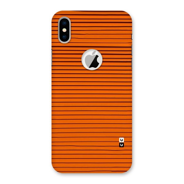 Trippy Stripes Back Case for iPhone XS Logo Cut