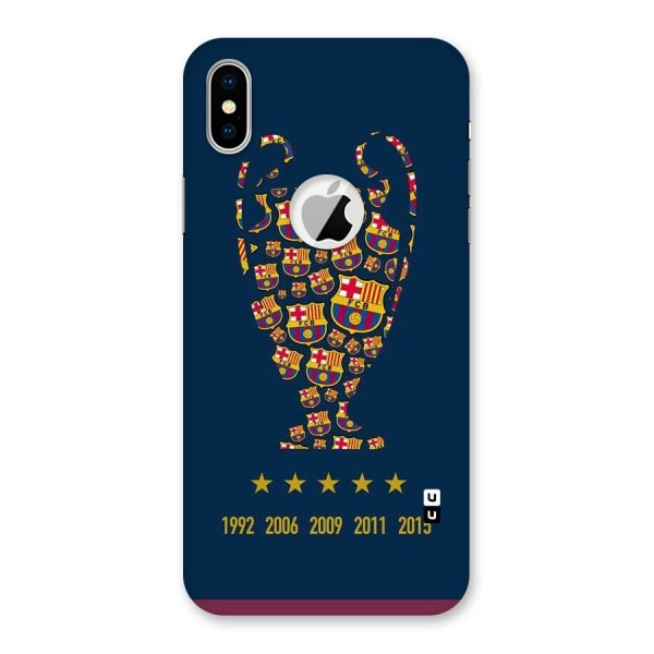 Trophy Team Back Case for iPhone XS Logo Cut