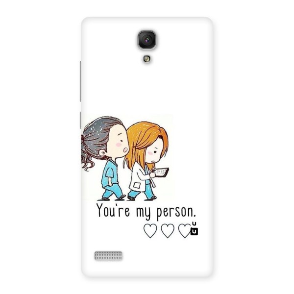 Two Friends In Coat Back Case for Redmi Note