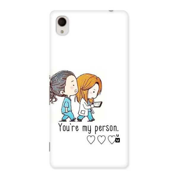 Two Friends In Coat Back Case for Sony Xperia M4