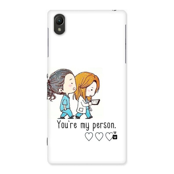 Two Friends In Coat Back Case for Sony Xperia Z1