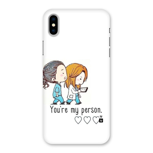 Two Friends In Coat Back Case for iPhone X