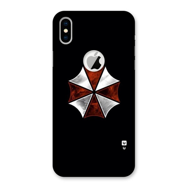 Umbrella Design Back Case for iPhone XS Logo Cut