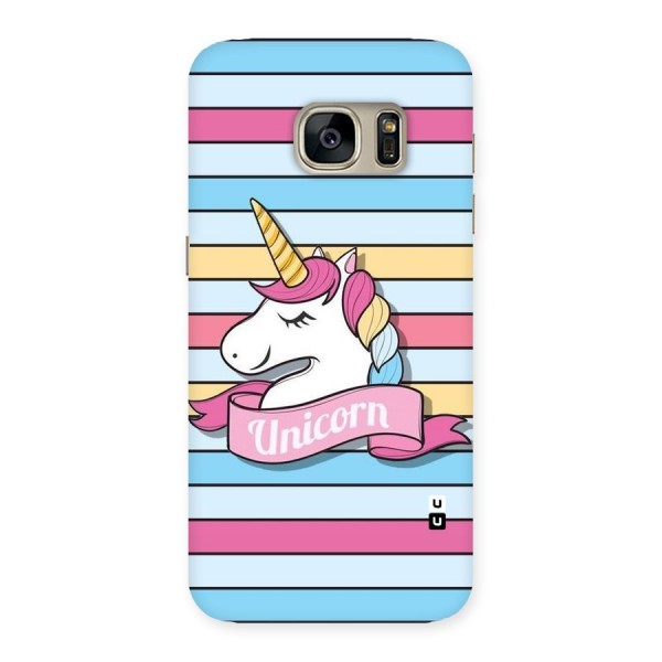 Unicorn Stripes Back Case for Galaxy S7