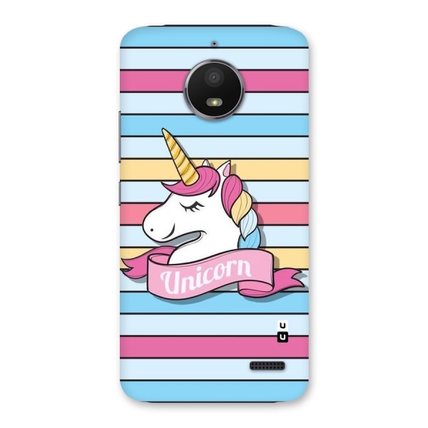 Unicorn Stripes Back Case for Moto E4