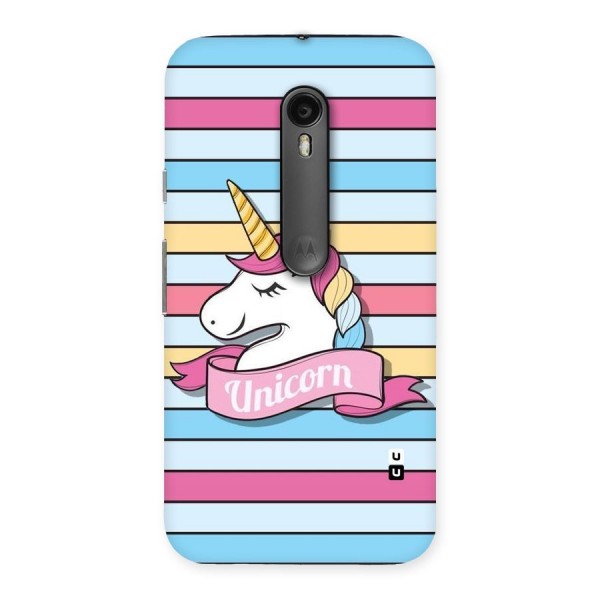 Unicorn Stripes Back Case for Moto G3