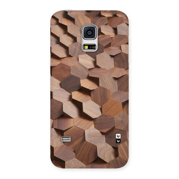 Uplifted Wood Hexagons Back Case for Galaxy S5 Mini