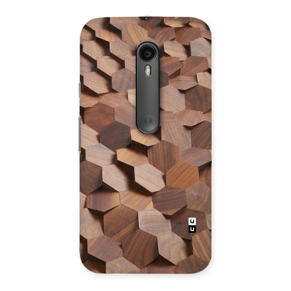 Uplifted Wood Hexagons Back Case for Moto G3