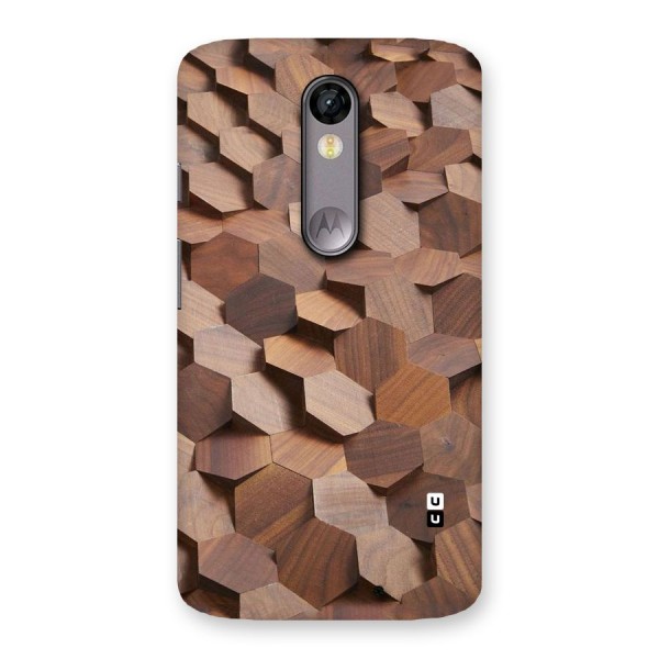 Uplifted Wood Hexagons Back Case for Moto X Force