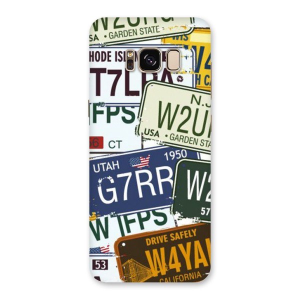 Vintage License Plates Back Case for Galaxy S8