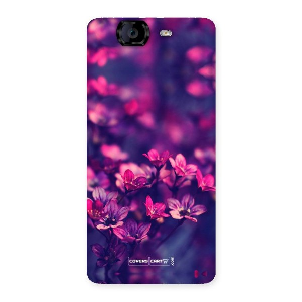 Violet Floral Back Case for Canvas Knight A350