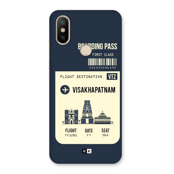 Vishakapatnam Boarding Pass Back Case for Mi A2