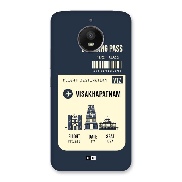 Vishakapatnam Boarding Pass Back Case for Moto E4 Plus