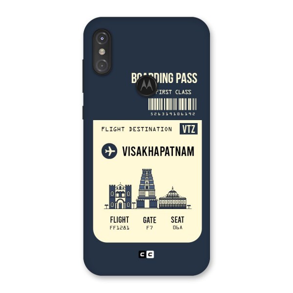 Vishakapatnam Boarding Pass Back Case for Motorola One Power