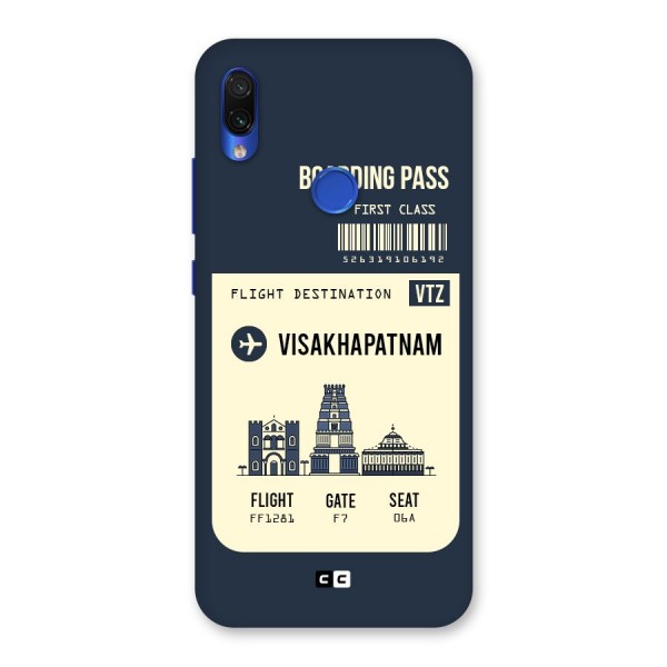 Vishakapatnam Boarding Pass Back Case for Redmi Note 7S