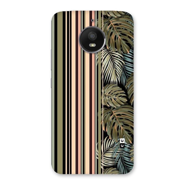 Visual Art Leafs Back Case for Moto E4 Plus