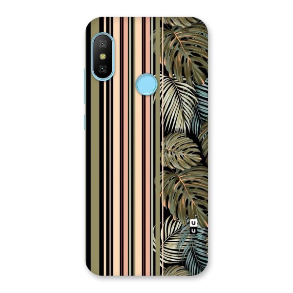 Visual Art Leafs Back Case for Redmi 6 Pro