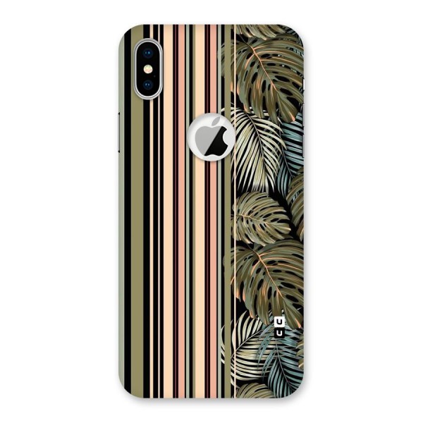 Visual Art Leafs Back Case for iPhone XS Logo Cut