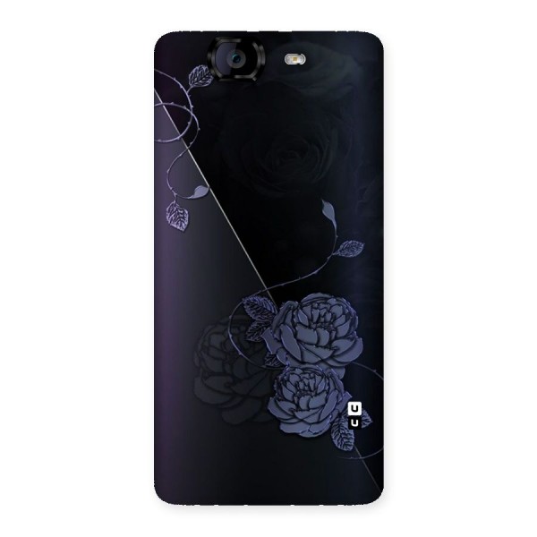 Voilet Floral Design Back Case for Canvas Knight A350