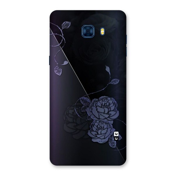 Voilet Floral Design Back Case for Galaxy C7 Pro