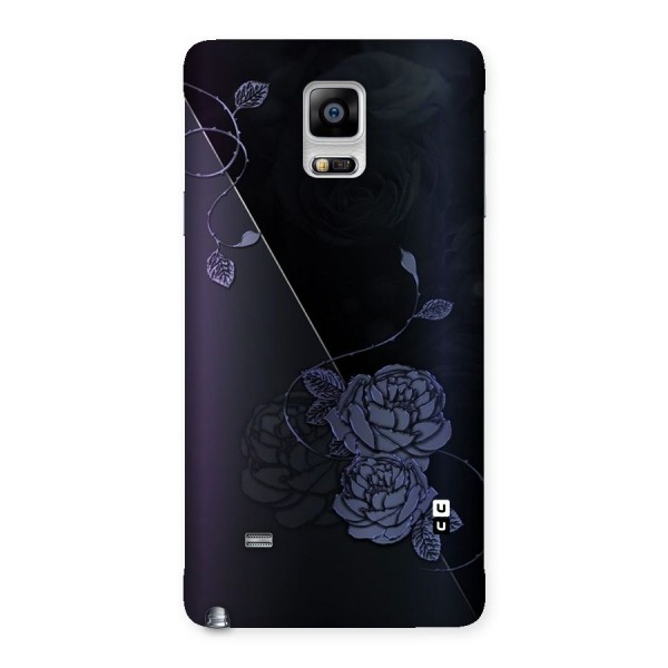 Voilet Floral Design Back Case for Galaxy Note 4