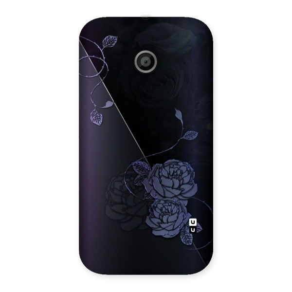 Voilet Floral Design Back Case for Moto E