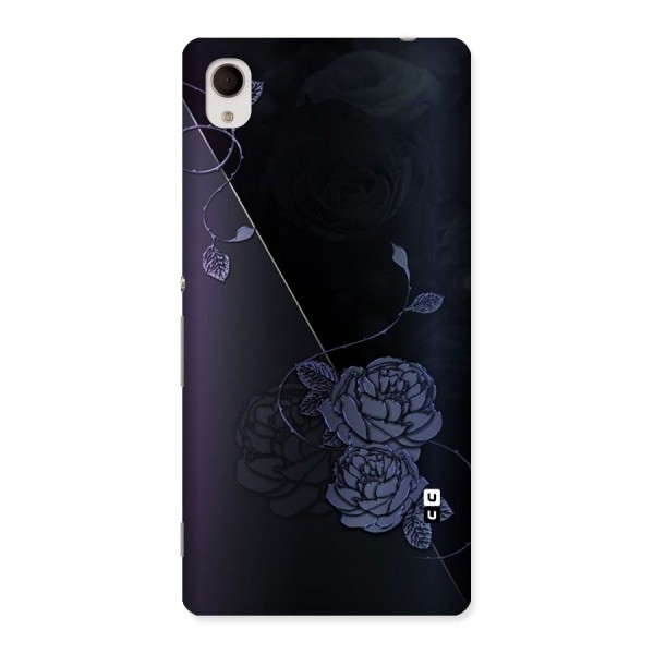 Voilet Floral Design Back Case for Sony Xperia M4