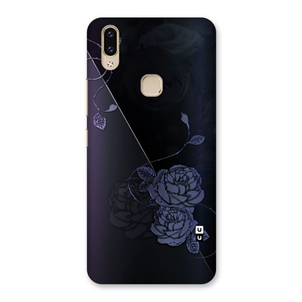 Voilet Floral Design Back Case for Vivo V9