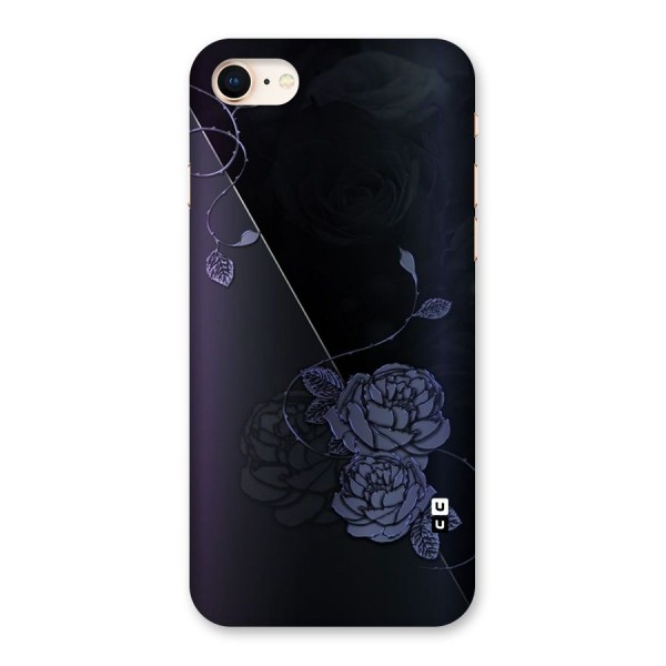 Voilet Floral Design Back Case for iPhone 8