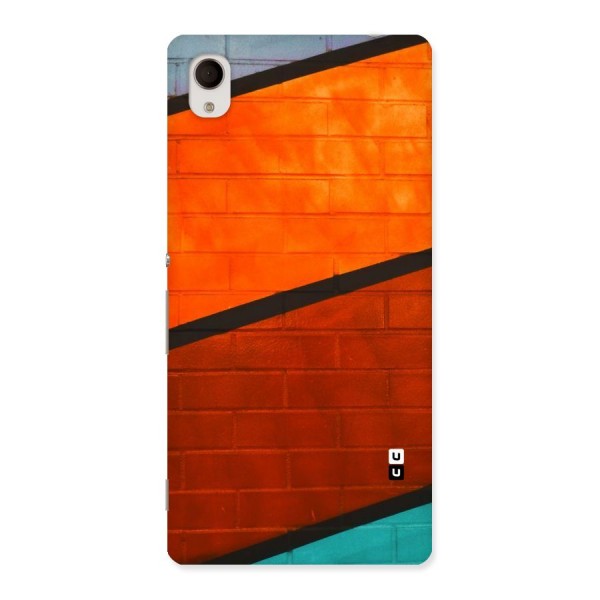 Wall Diagonal Stripes Back Case for Sony Xperia M4