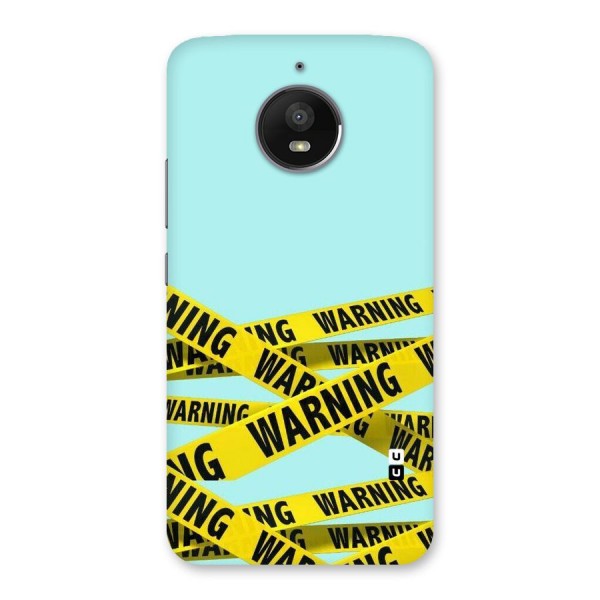 Warning Design Back Case for Moto E4 Plus