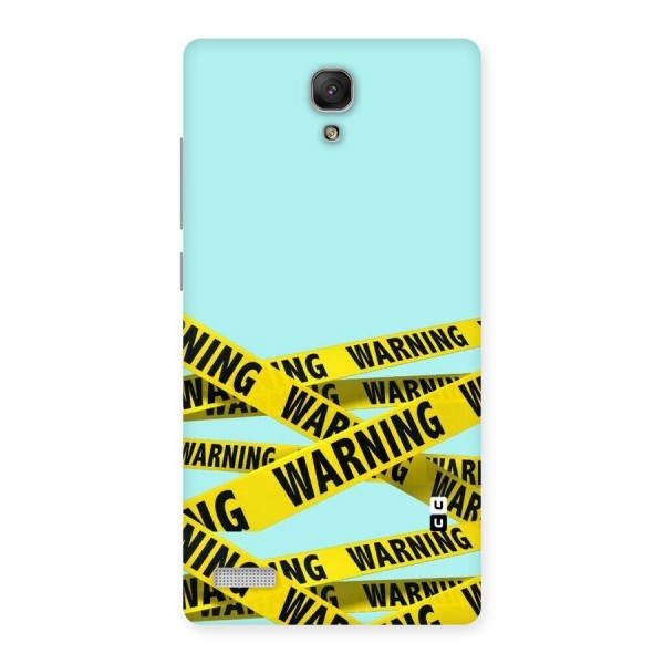 Warning Design Back Case for Redmi Note