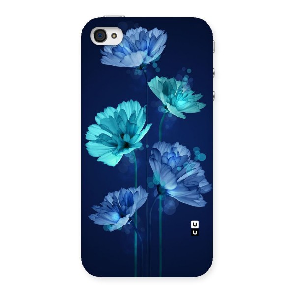 Water Flowers Back Case for iPhone 4 4s