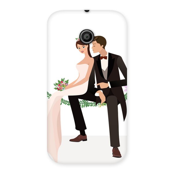 Wedding Couple Back Case for Moto E