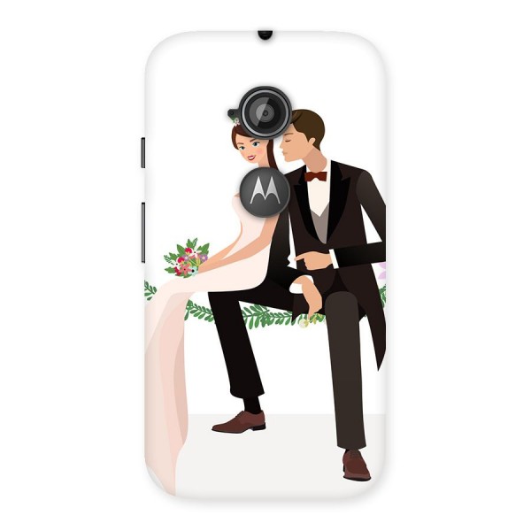 Wedding Couple Back Case for Moto E 2nd Gen