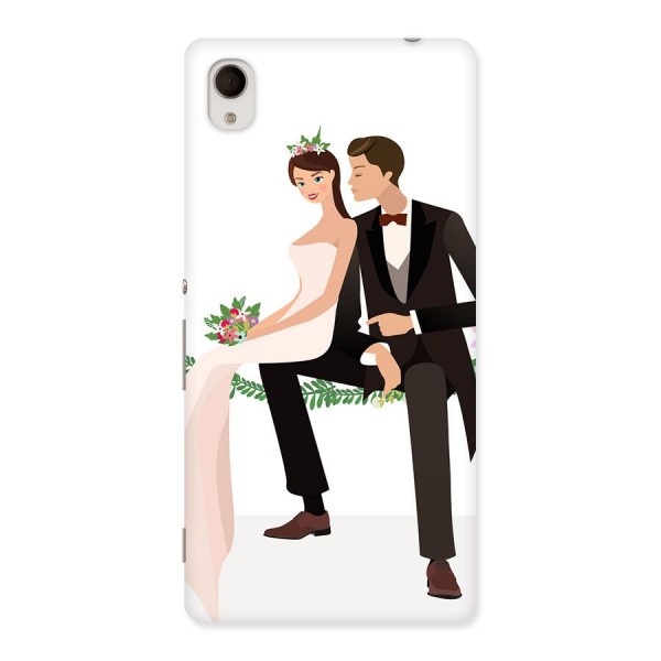 Wedding Couple Back Case for Xperia M4 Aqua