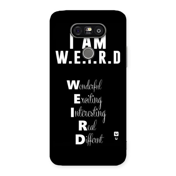 Weird Me Back Case for LG G5