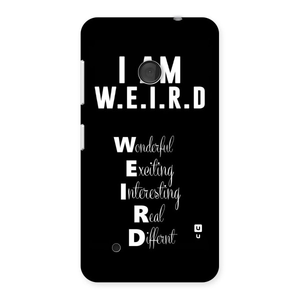 Weird Me Back Case for Lumia 530