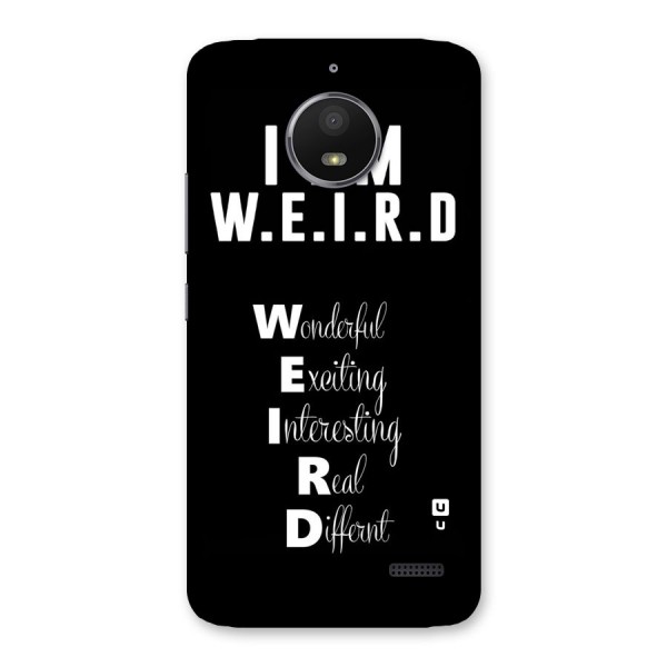 Weird Me Back Case for Moto E4