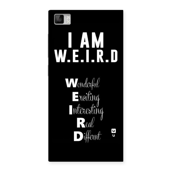 Weird Me Back Case for Xiaomi Mi3