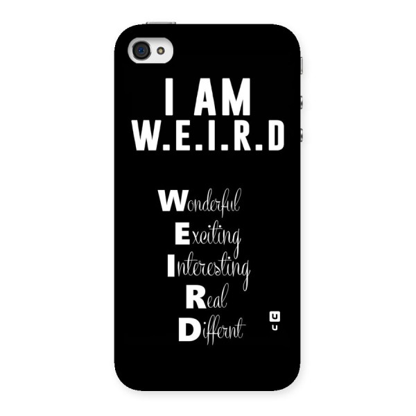 Weird Me Back Case for iPhone 4 4s