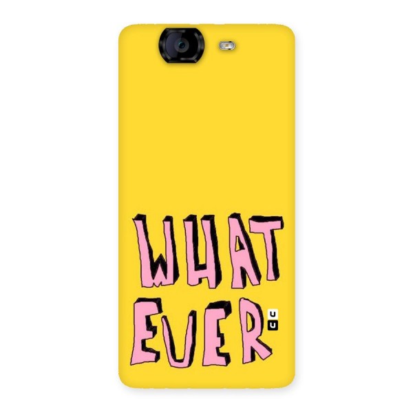 Whatever Yellow Back Case for Canvas Knight A350