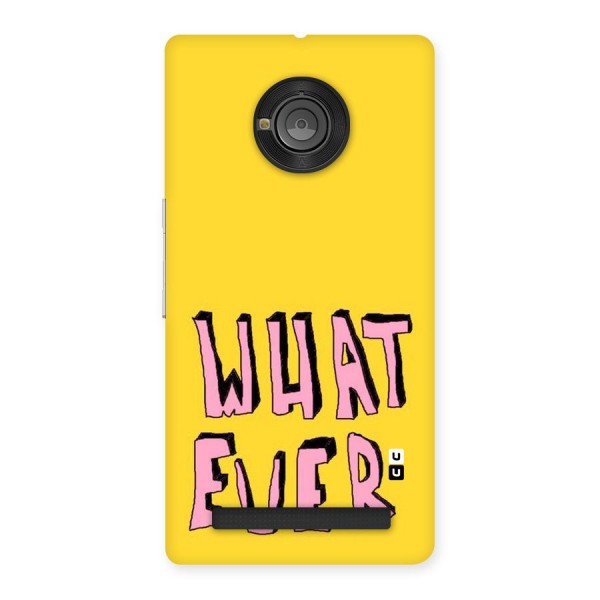 Whatever Yellow Back Case for Yu Yuphoria