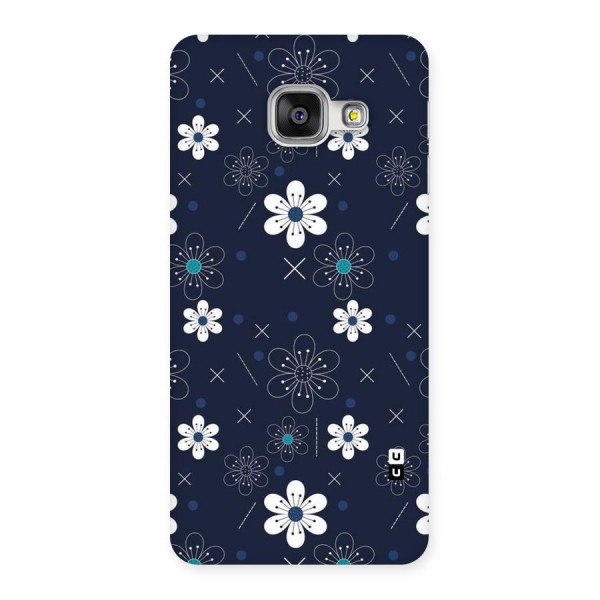 White Floral Shapes Back Case for Galaxy A3 2016