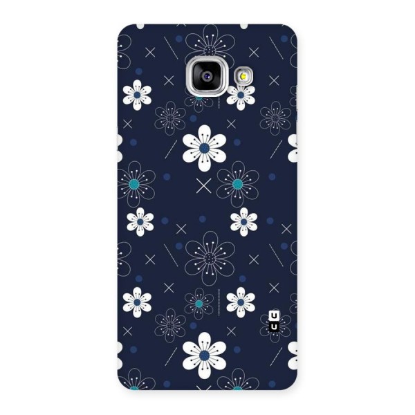 White Floral Shapes Back Case for Galaxy A5 2016