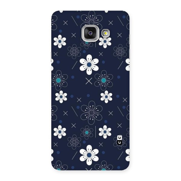 White Floral Shapes Back Case for Galaxy A7 2016