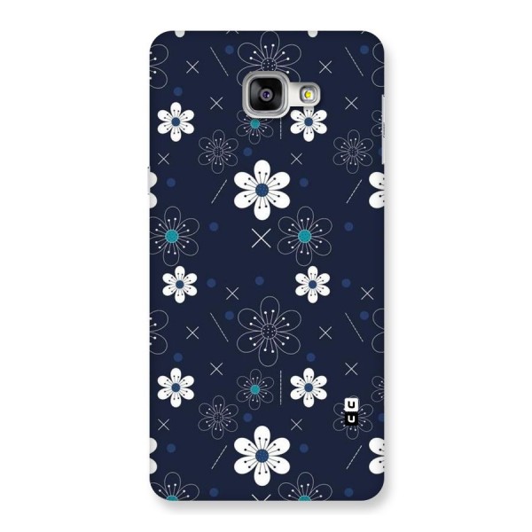 White Floral Shapes Back Case for Galaxy A9