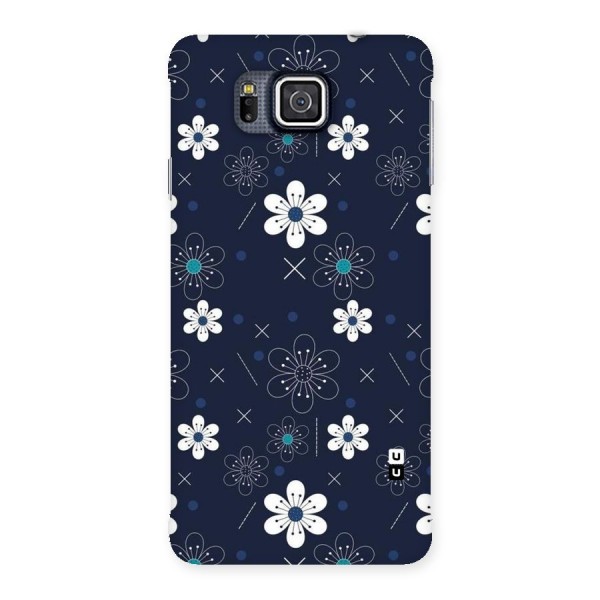 White Floral Shapes Back Case for Galaxy Alpha