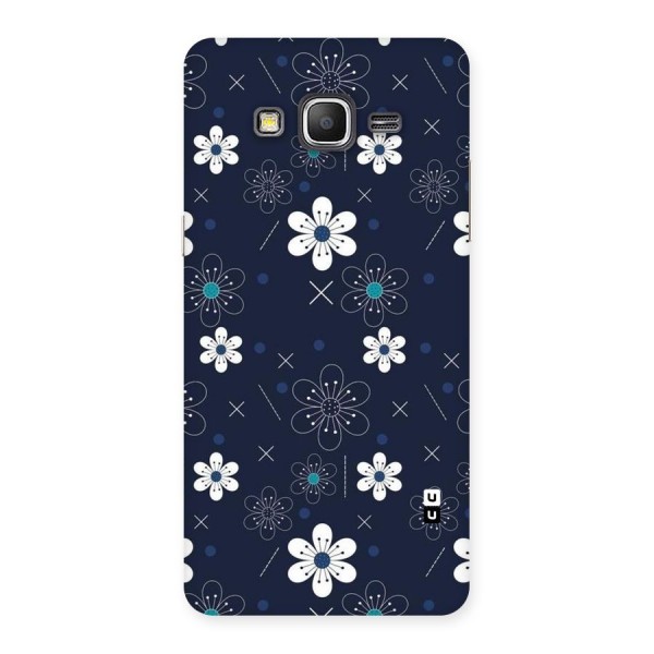 White Floral Shapes Back Case for Galaxy Grand Prime