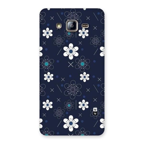 White Floral Shapes Back Case for Galaxy On5